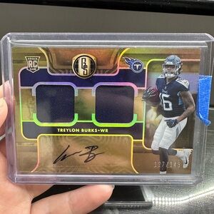 Treylon Burks patch and autographed rookie card 127/149 perfect condition